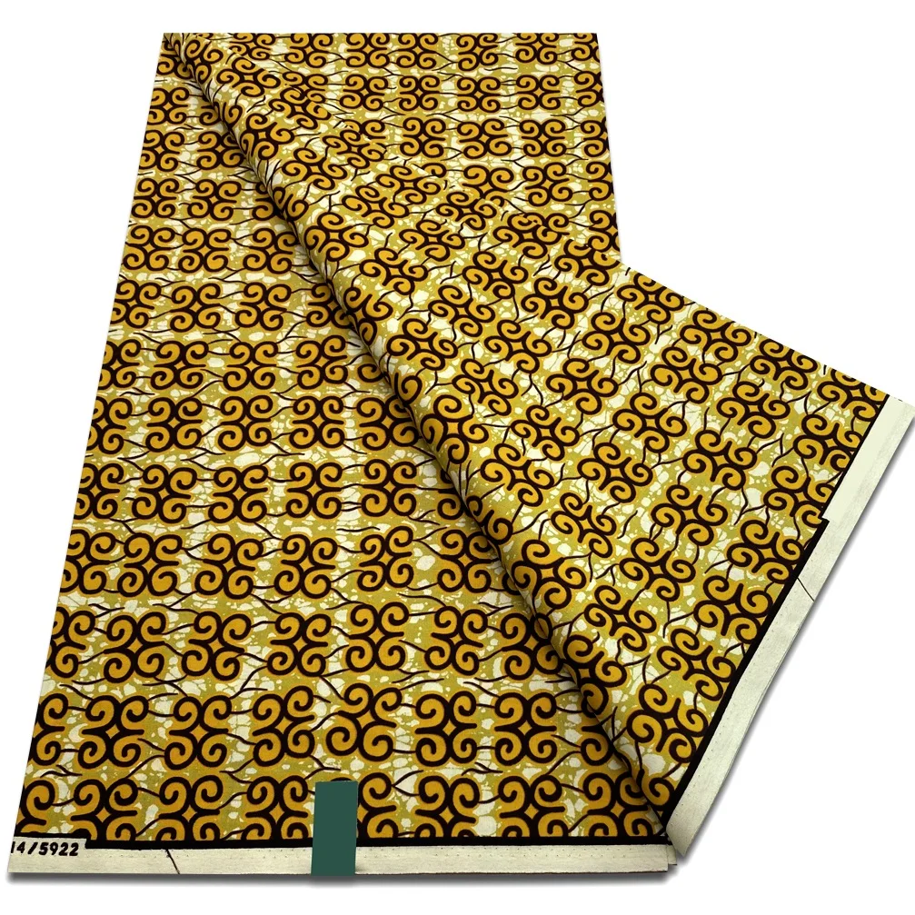 

2025 Новая модная африканская восковая ткань, 100% хлопок, нигерийская ткань Анкара, блокирующие принты, голландский батик, высокое качество, женское шитье