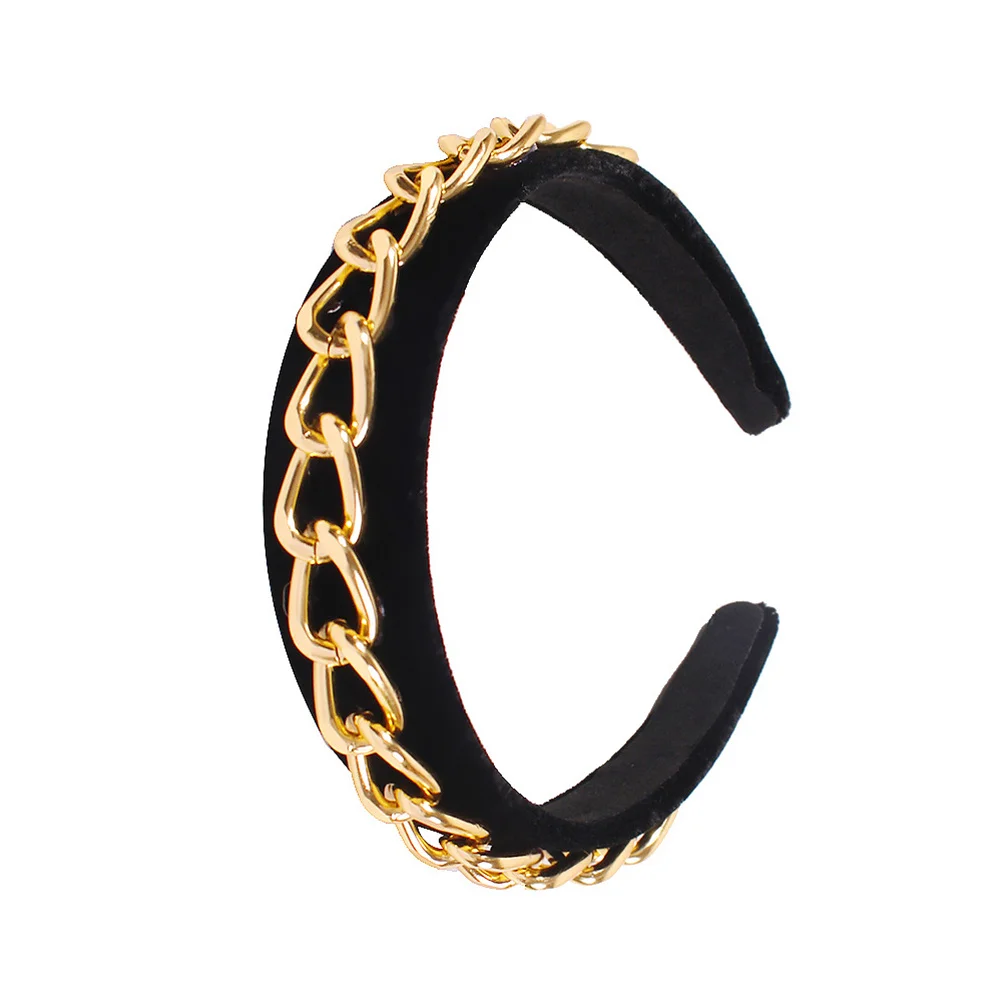 

1Pcs Hair Hoop Chain Design Durable Elegant Headband Daily Party Hair Accessory Fashion Women Women Headband