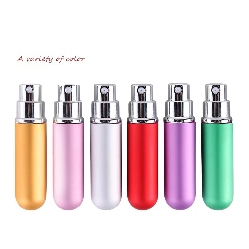 

10/20/50/100 шт. 5 мл 10 мл алюминиевый корпус стеклянный распылитель парфюмерный туман распылитель дорожная бутылка для заправки контейнер для макияжа