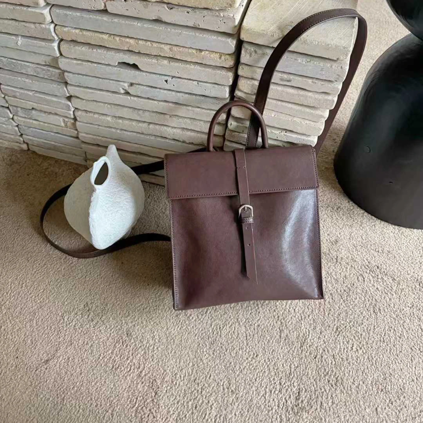 Mendy Women's Bag Backpack Top Handle Genuine Leather Vegetable Minimalist Fashion Office Commute Luxury Bags Designers Handbag