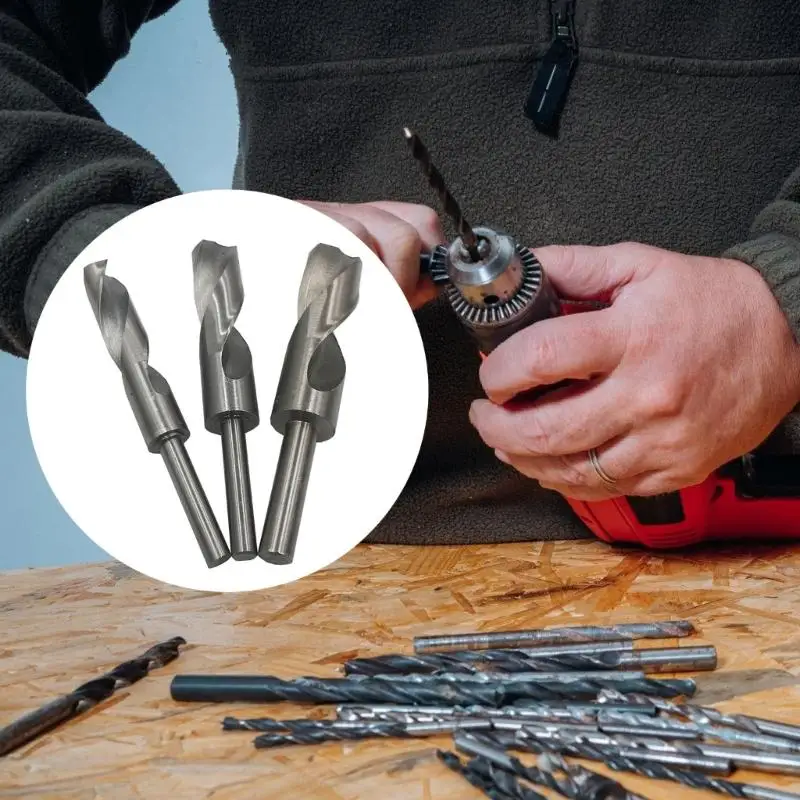 

652F High Speed Steel Drill Bit 14mm-30mm Reduced Shank Fit for Metal and Drilling Low Tensile Strength Materials