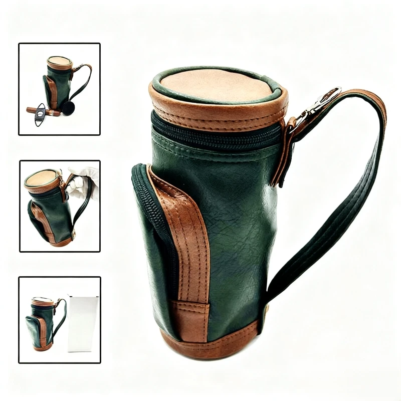 

8 Capacity Cigar Travel Humidor Bag, PU Leather Golf Cigar Case for Outdoor Storage, Moisturised Portable Accessories