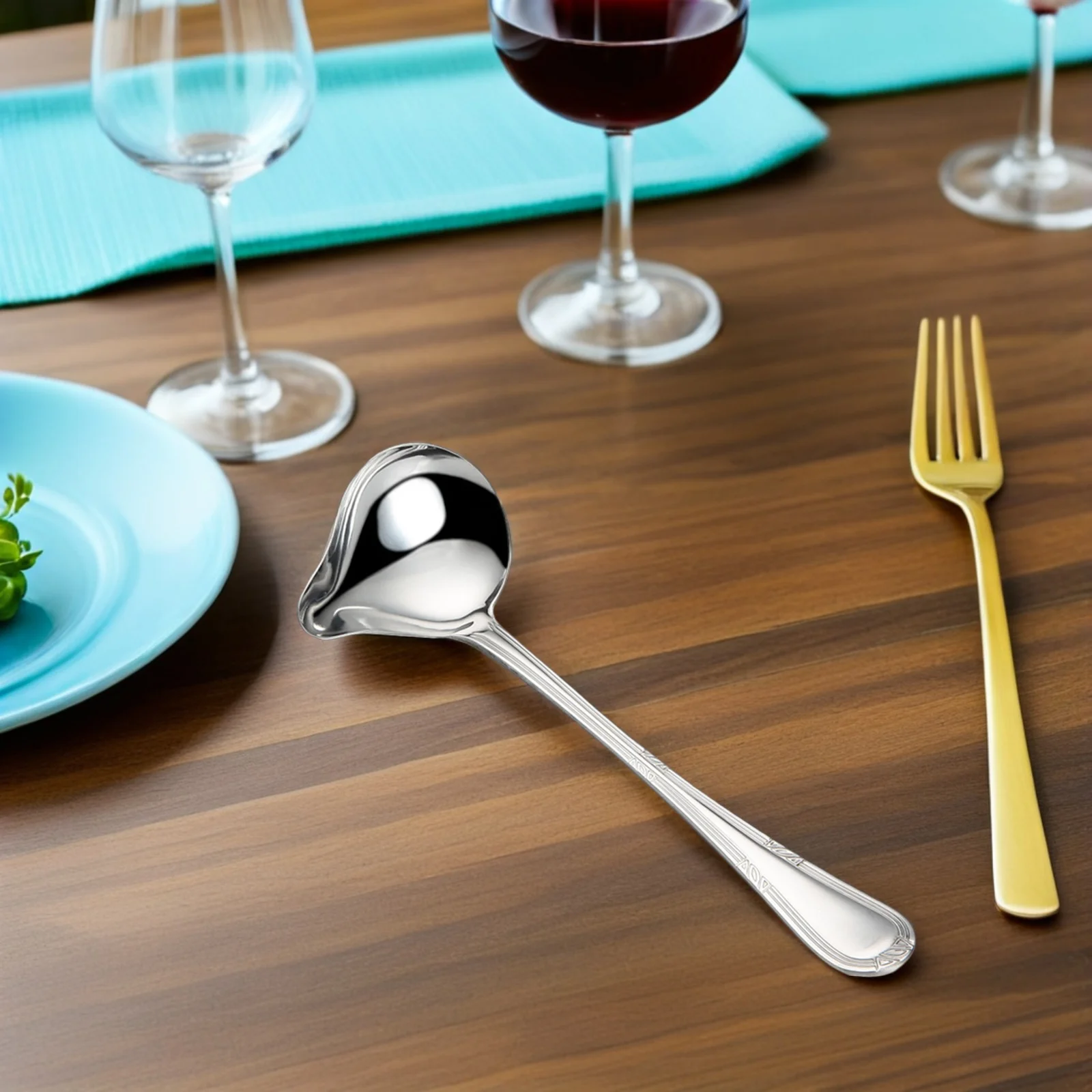 

4Pcs Stainless Steel Sauce Ladle Small Gravy Ladle with Pour Spout Precise Serving Kitchen Gadgets Soup Ladles for Cooking