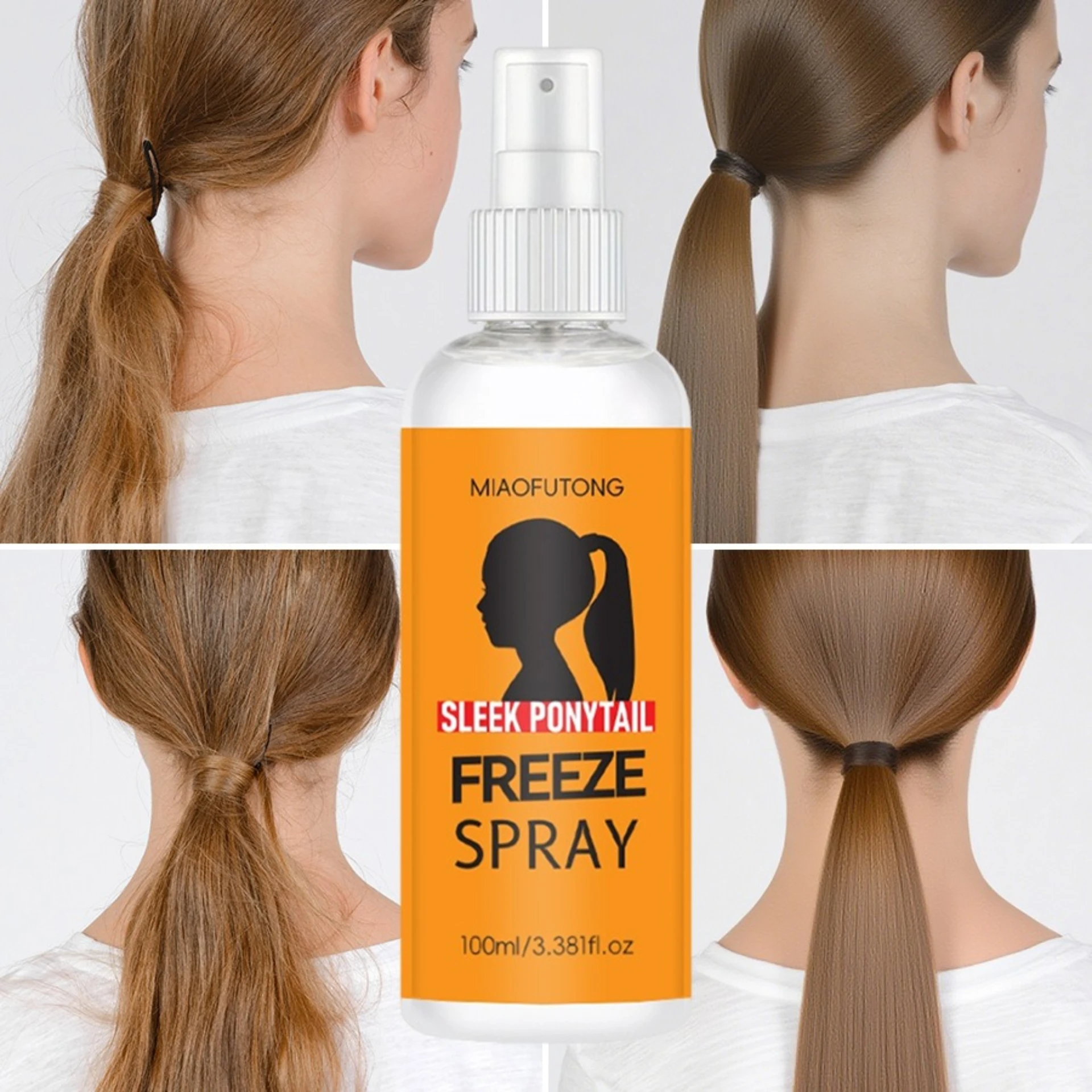 100ml Hair ponytail styling spray moisturizing and hydrating lazy styling portable leave-in hair care spray