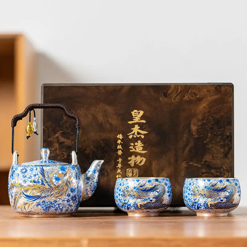 

Hxl teapot set - one teapot, two cups - kung fu tea set for brewing tea
