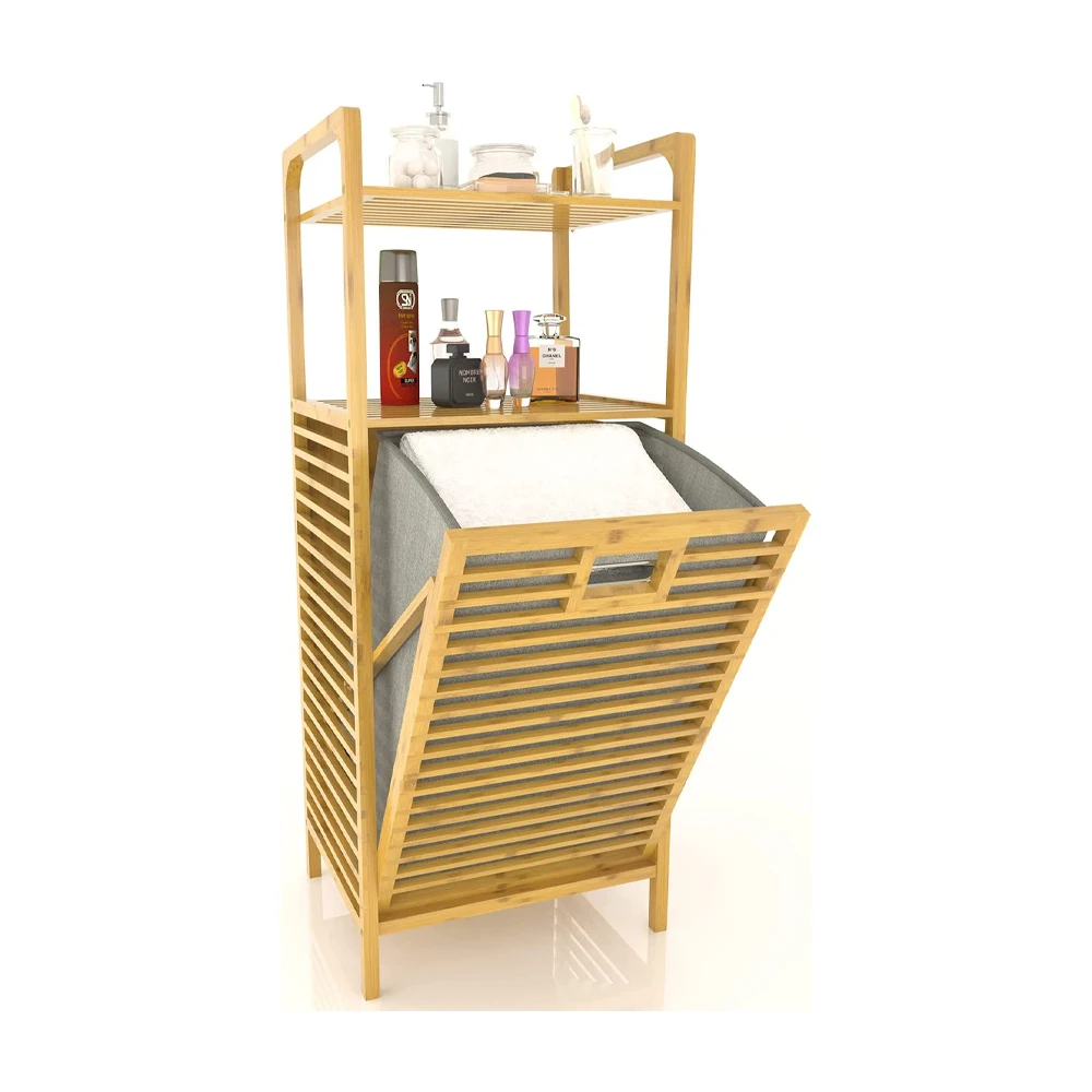 2 shelves lining bags to store space saving clothes baskets special natural bamboo  brackets