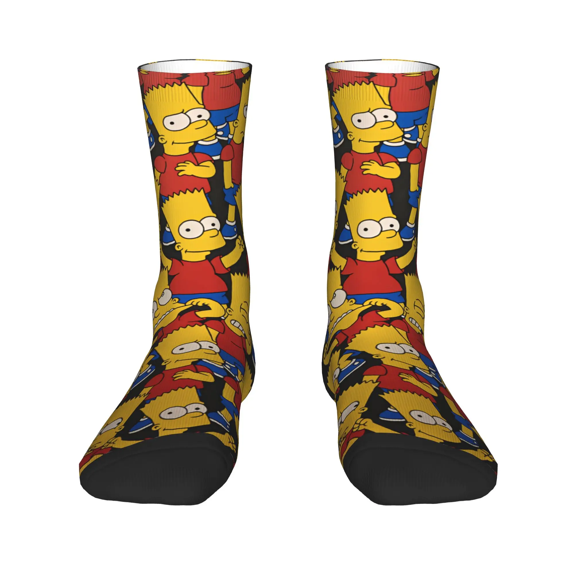 The S-simpsons  Socks  Harajuku Stockings Couple Medium Soft Outdoor Sports Socks Autumn Graphic Anti Bacterial Socks