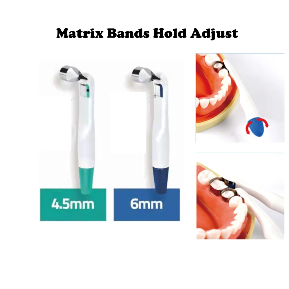 5 Piece Dental Matrix Band Adjustable Ring System Stainless Steel Standard Curved Pre Formed