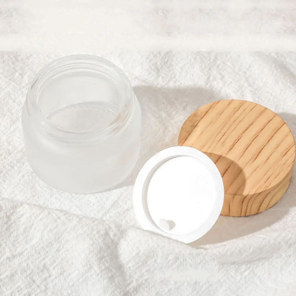 

10pcs Face Cream Jars Glass Containers Travel Storage Dispenser Makeup Lotions Shampoo Eye Cream Empty Jar White