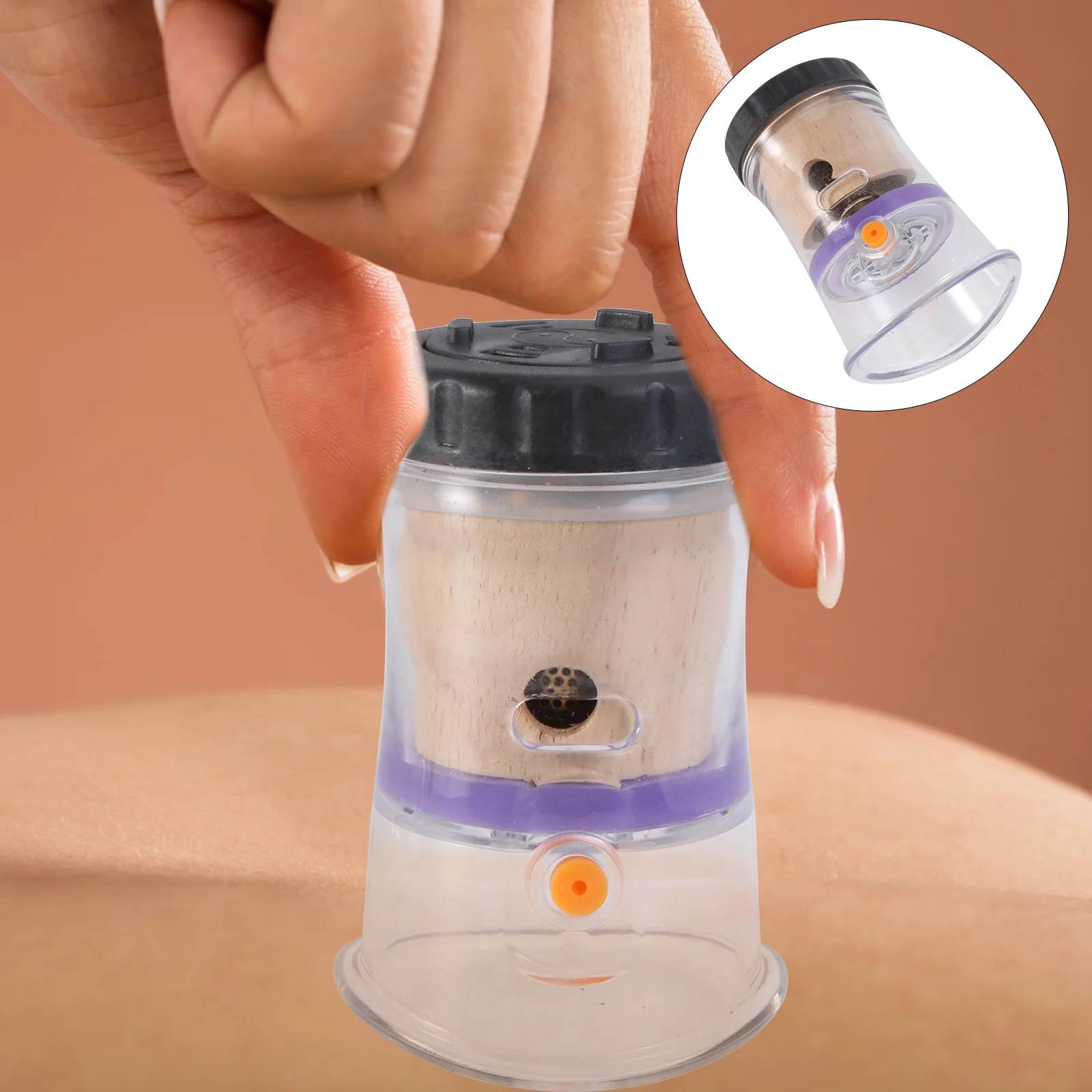 Moxibustion Pot Moxa Heat Tank Cone Holder Portable Box Burner Plastic Magnetic Burning Tool