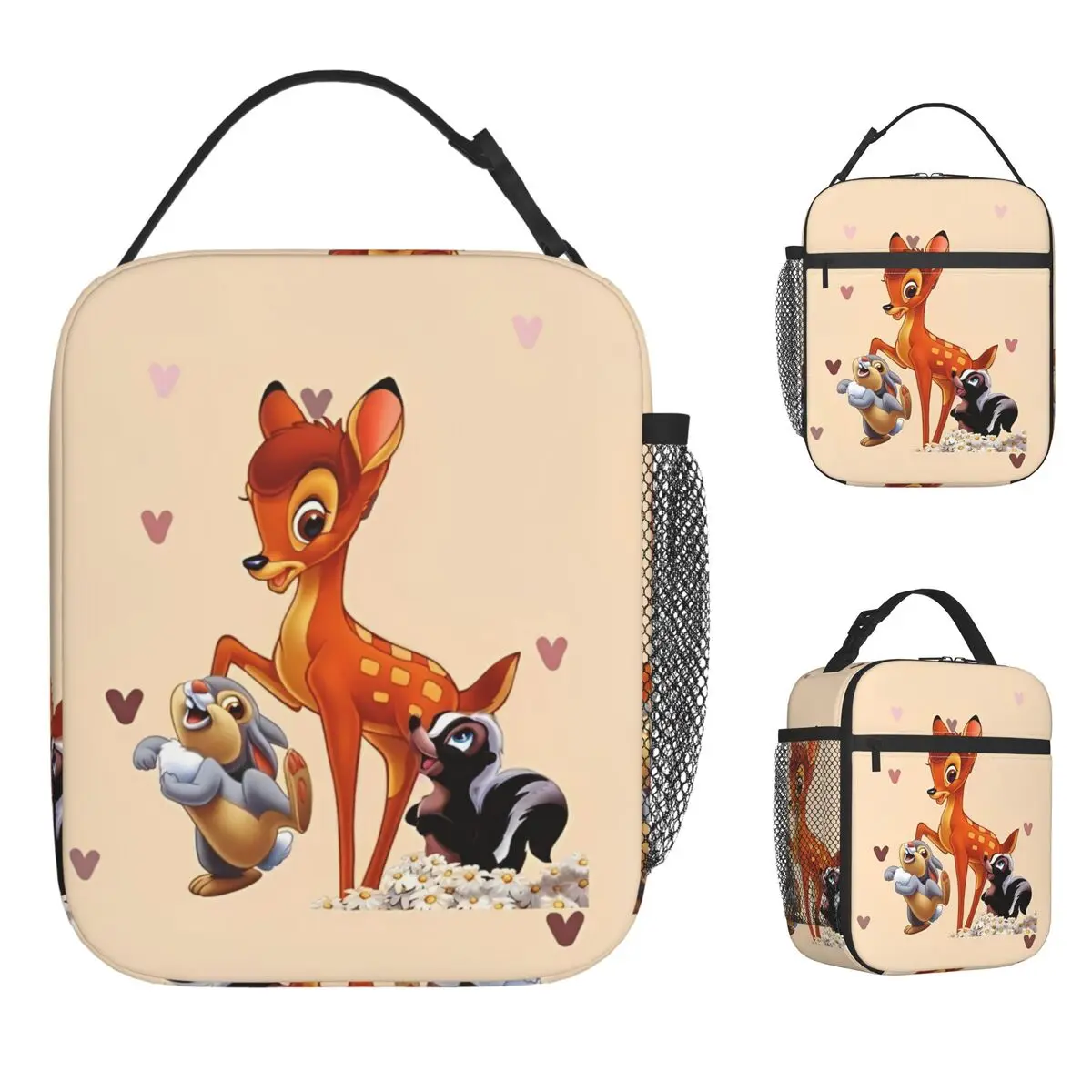 

Kawaii Bambi Insulated Lunch Bags High Capacity Meal Container Thermal Bag Tote Lunch Box Work Picnic Men Women