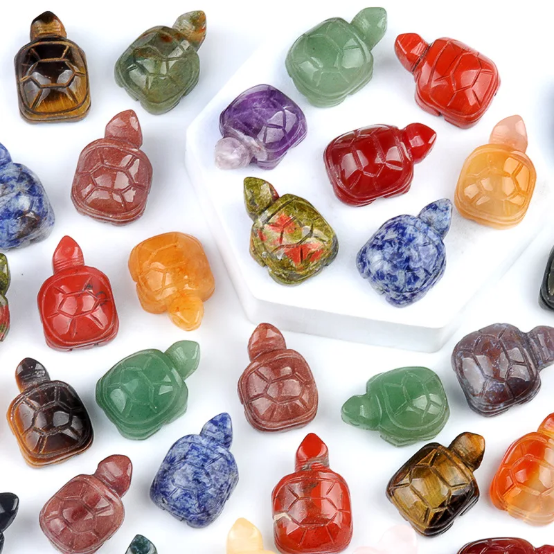 1 Zoll Natürlicher Achat-Handgeschnitzter Schutzskorpion-Taschenstein Heilkristall Schildkrötenfigur Amulett Heim- und Büro-Schreibtisch-Dekoration – Detail 5
