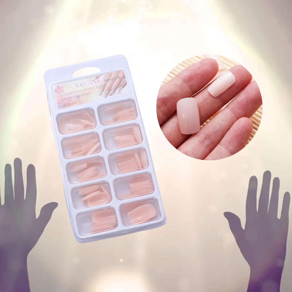 

100 шт. накладных ногтей для начинающих и профессионалов, легкое нанесение, формирование, роспись, акриловые аксессуары для нейл-арта