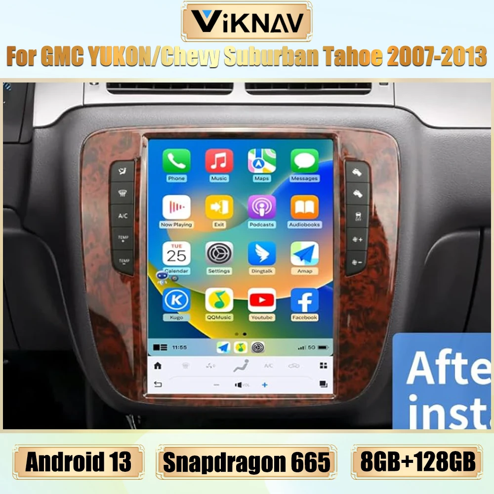 

Android13 Car Radio For GMC YUKON/Chevy Suburban Tahoe 2007-2013 Carplay GPS Navigation Multimedia Player 12.1 Inch Touch Screen