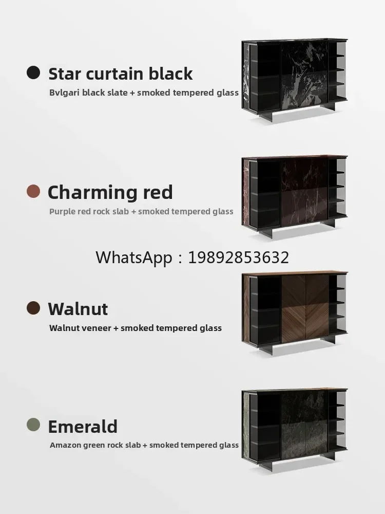 O-6   Italian Style Light Luxury Rock Sl Shoe Cinet Modern Minimalist Entryway Cinet Entryway Wall-Mounted Storage Cinet