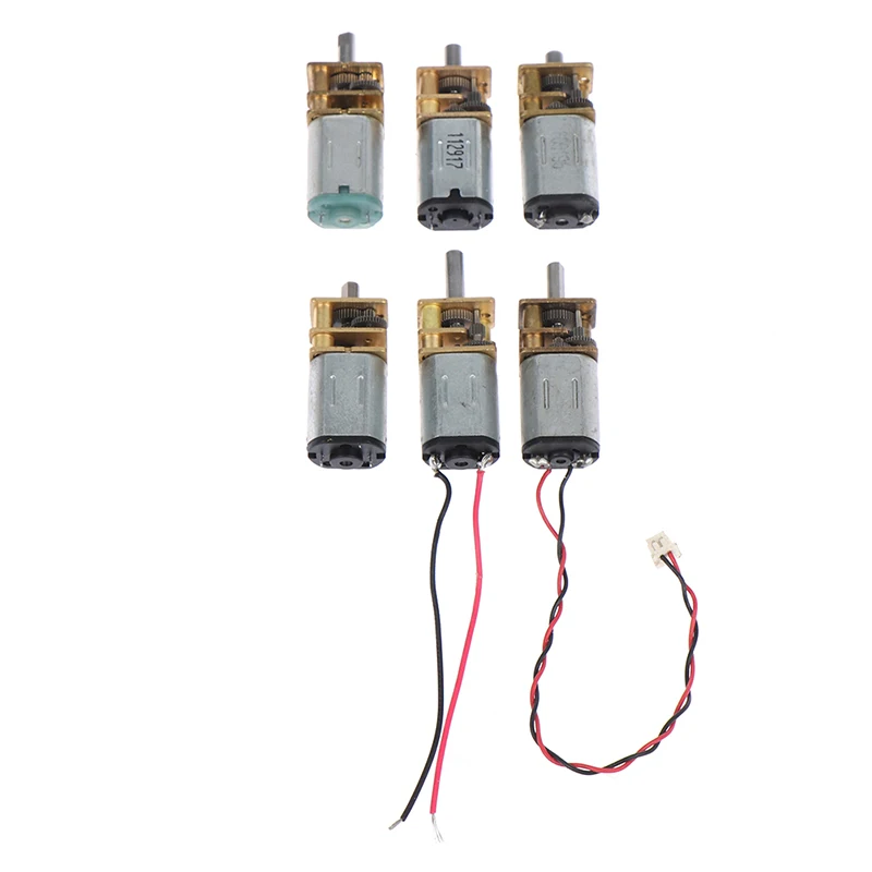 Мини N20 мотор-редуктор постоянного тока 3 В-12 В медленная скорость цельнометаллическая коробка передач редуктор электрический двигатель большой