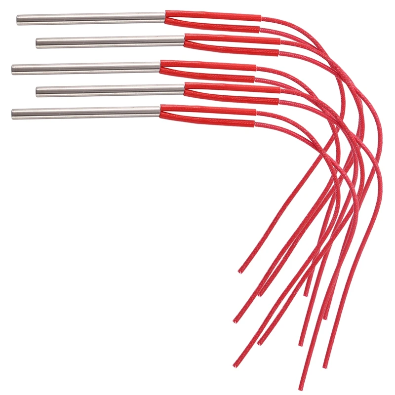 5 Stuks Elektrische Cartridge Verwarmingselementen 220V 6Mm Buisdiameter Roestvrijstalen Buisvormige Verwarmingselementen Wattage 120W