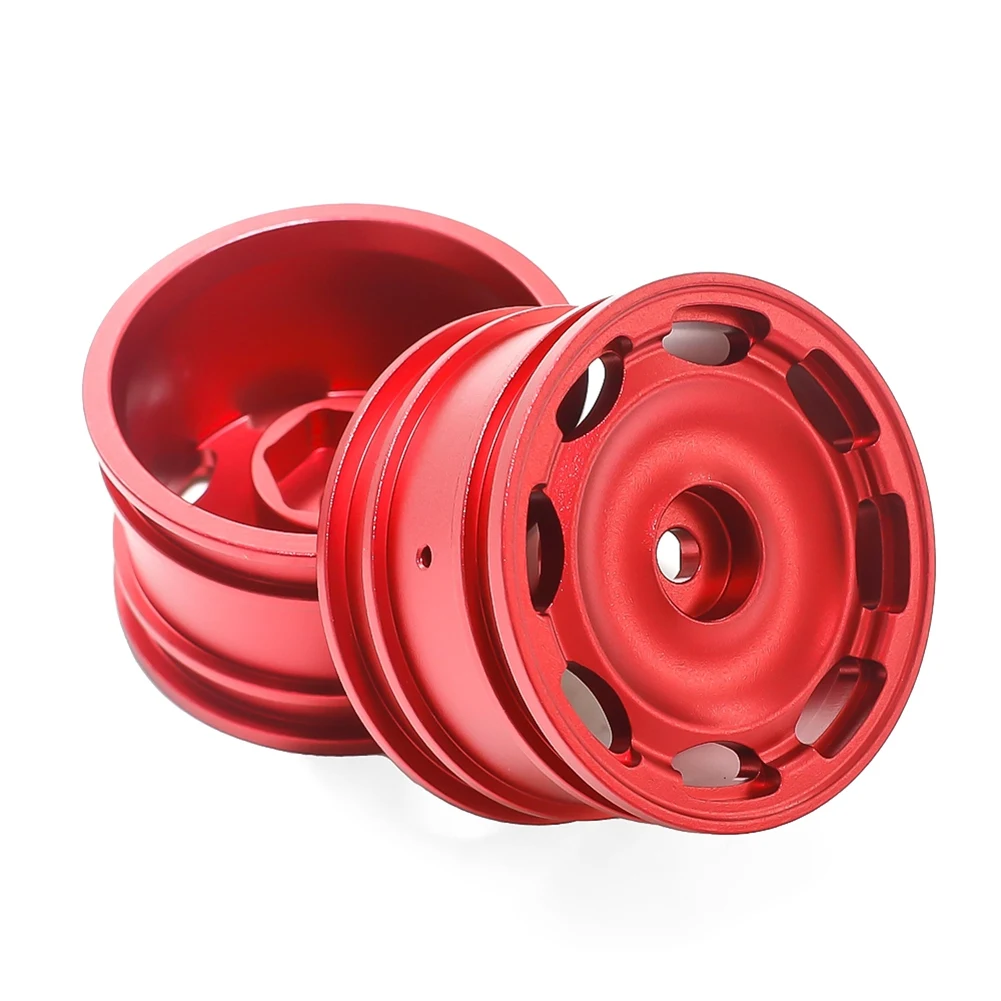 4Pcs Aluminum Alloy Wheel Rim for TAMIYA M03 M04 M05 M06 M07M08 MB-01 XM-01 MF01-XM Ch is Upgrades Red