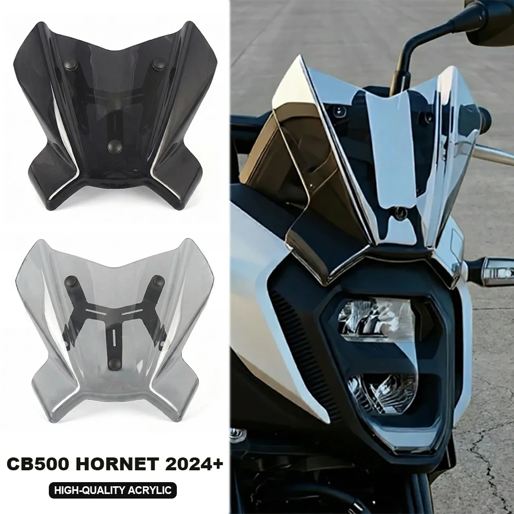 

New Acrylic Motorcycle Wind Deflector Windscreen Windshield For HONDA CB500 CB 500 Hornet 2024 2025 Front Fairing Protection