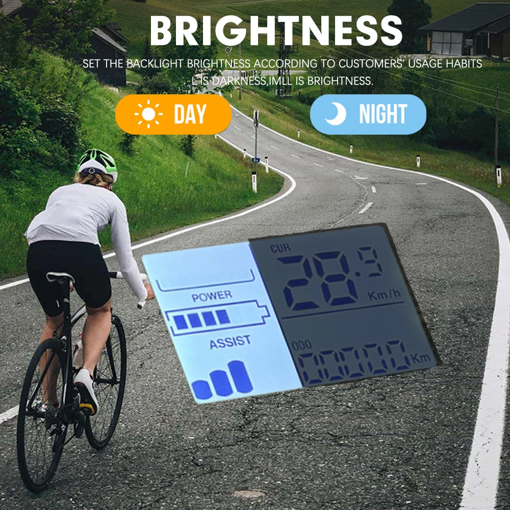 

LCD G51 Electric Bicycle Display 24V/36V/48V SM/Waterproof 5pin Controller for Ebike No.2 Protocol Color Screen for E-Bikes