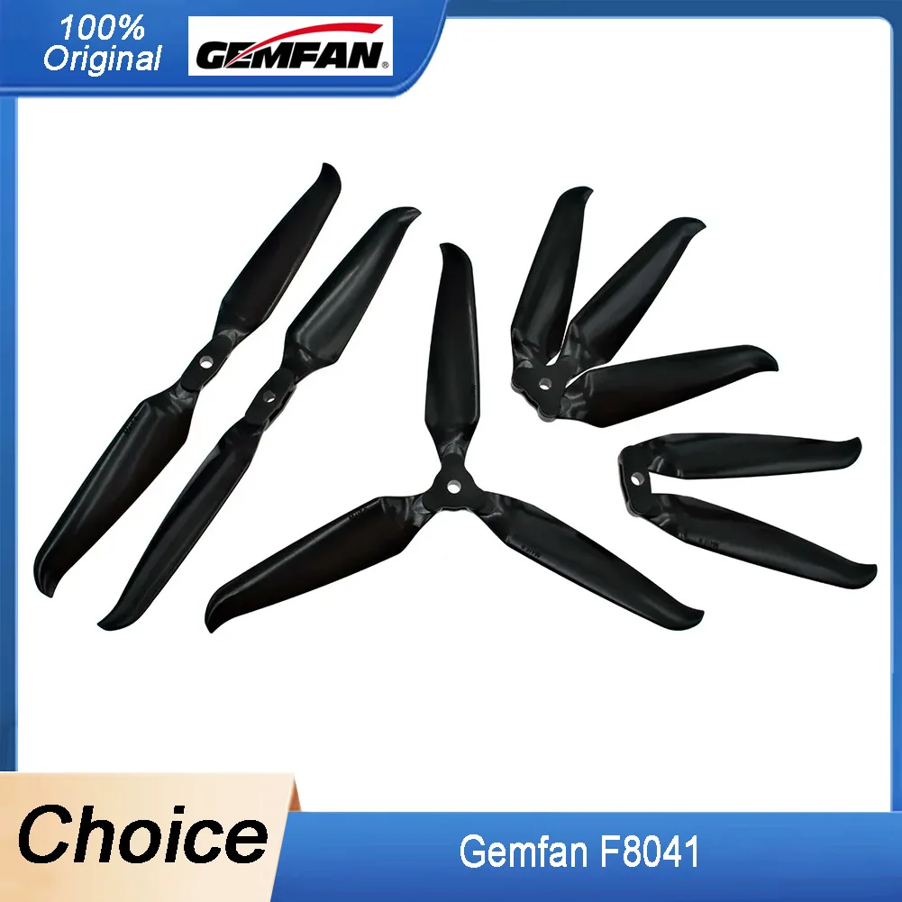 

2 пары нейлоновых складных резинок Gemfan F8041 с 2/3 лопастями GF — шаг 8 дюймов, 4,1 дюйма для дронов дальнего действия FPV