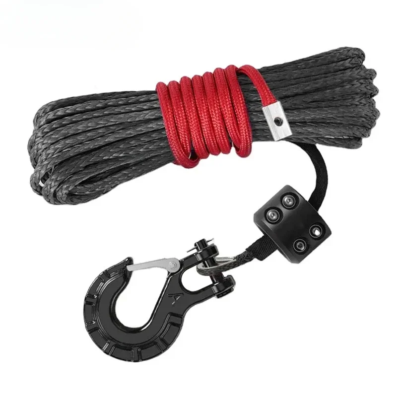 

Trailer rope off-road traction rope diameter 6mm car rescue polymer winch rope stopper winch hook