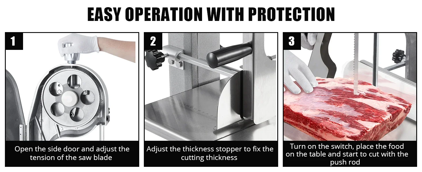 stainless steel countertop bone saw