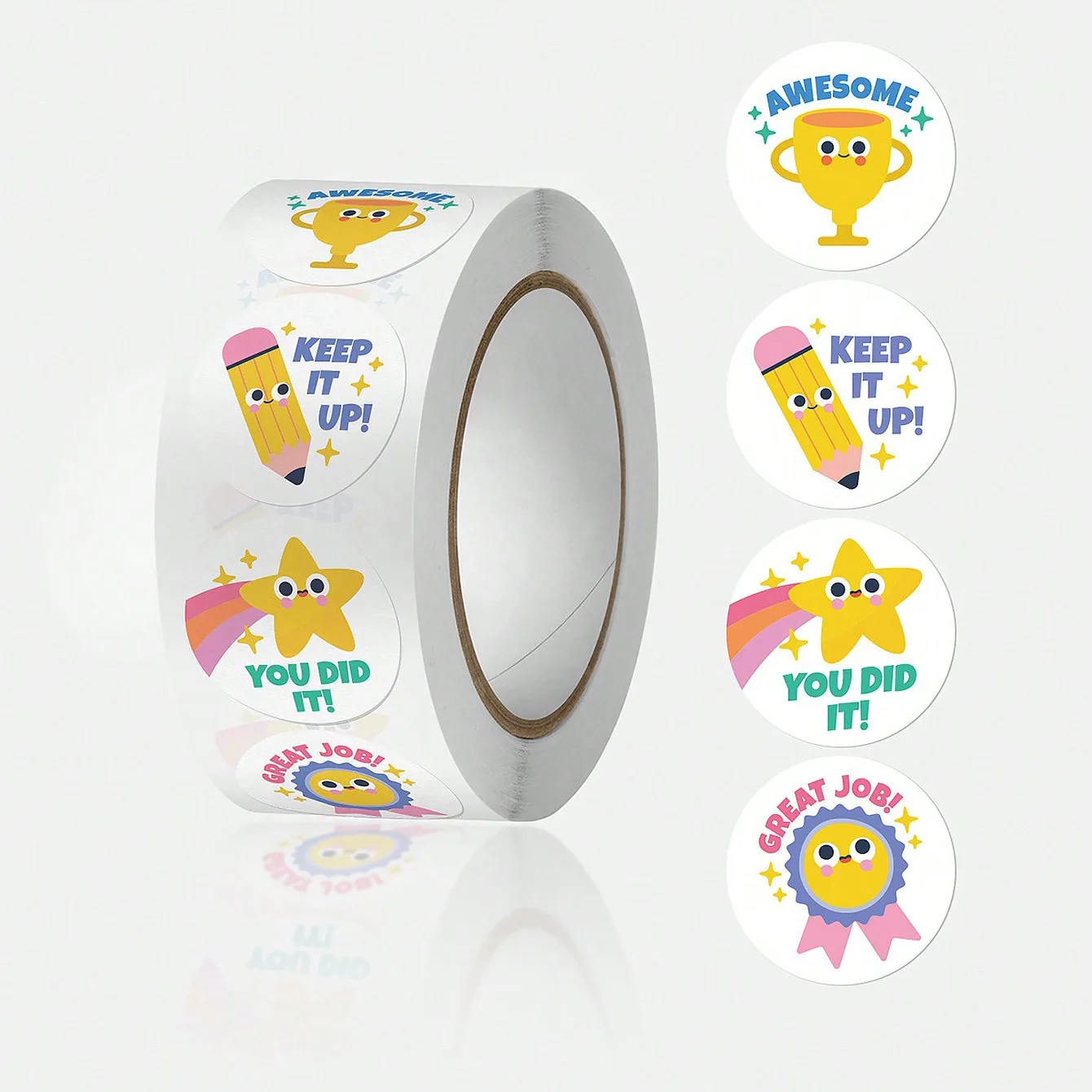 

100-500pcs Cute Star English Encouragement Reward Stickers Super Well Done Kids School Kindergarten Scrapbook Stationery Sticker