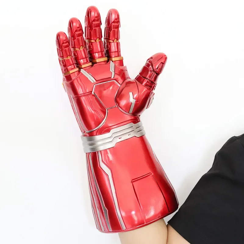 Cosplay Final battle superhero Iron man Gloves LED Light gem stone Arm Costume Fancy Dress party Anime stage show props gift