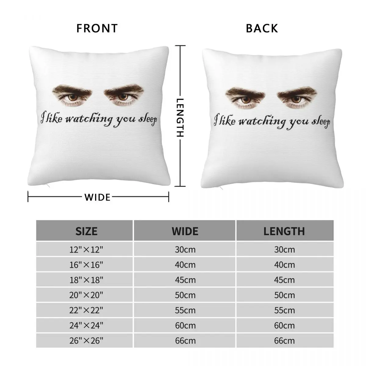 Twilight Saga Edward Cullen Watching You Sleep Pillowcase Polyester Linen Velvet Creative Pillow Case Room Cushion Cover