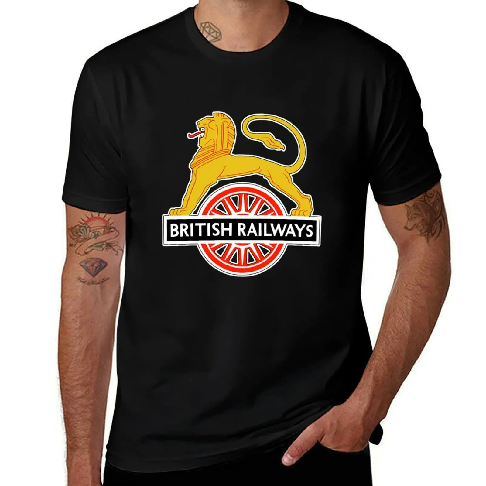 

BRITISH RAILWAYS BR SIGN First logo British Railways Cycling Lion Classic T-Shirt t shirts for man pack cotton