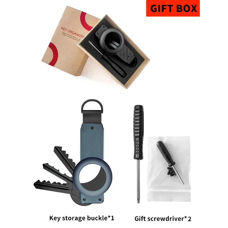 منظم مفاتيح للرجال - حامل مفاتيح معدني مدمج، حامل مفاتيح مبتكر بسيط لحامل Airtag |   سلسلة المفاتيح تؤمن 2-5 مفاتيح