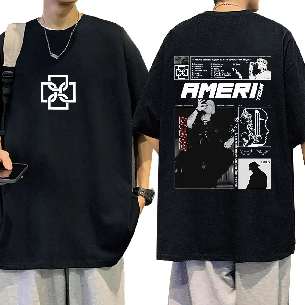 مغني الراب دوكي أميري جولة ميرش تي شيرت الرجال النساء الملابس موضة الهيب هوب المتضخم تي شيرت القطن س الرقبة قصيرة الأكمام تي شيرت #1
