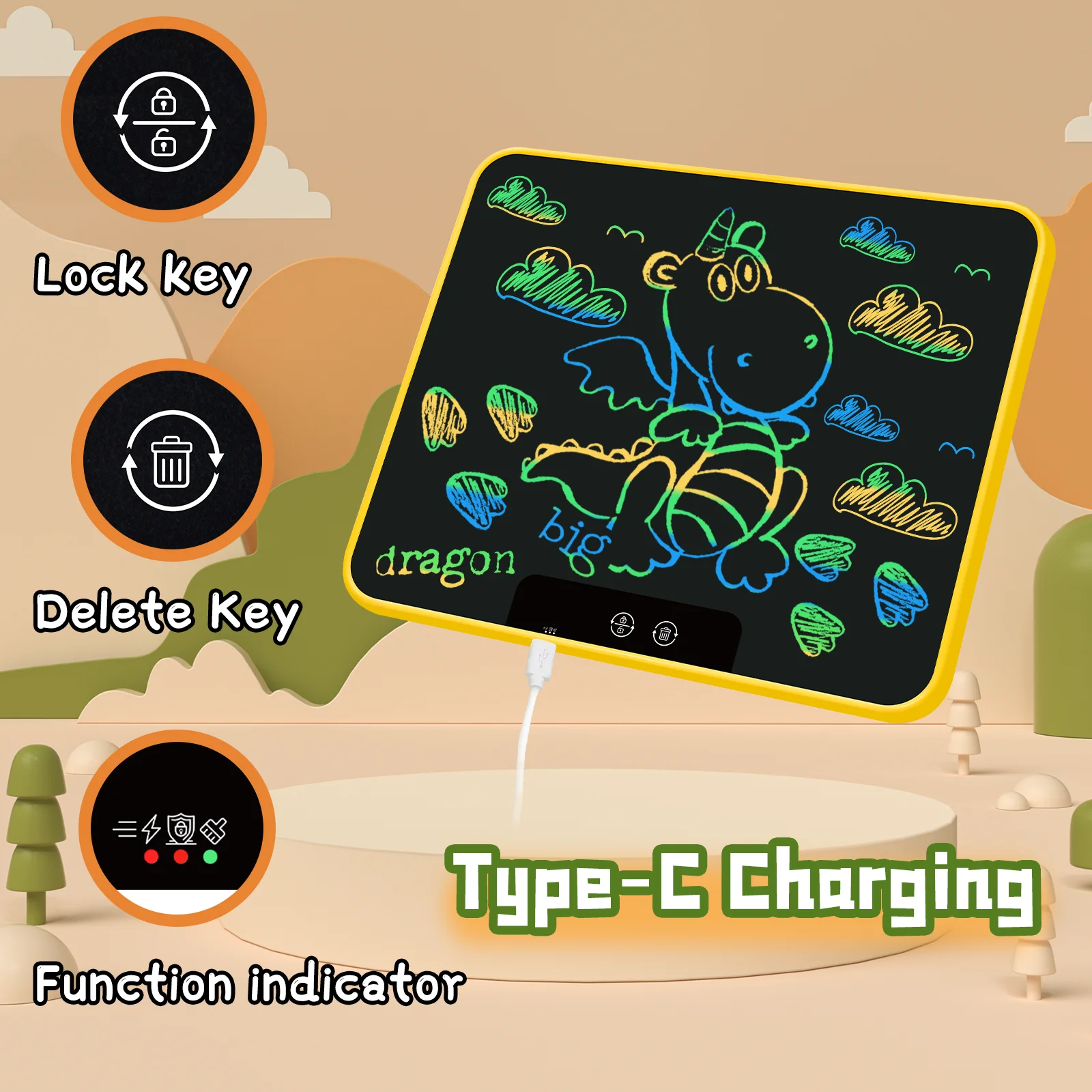 Lcd escrita tablet 18 Polegada desenho tablet almofadas de escrita placa pintura eletrônica apagável desenho doodle almofada para crianças adultos