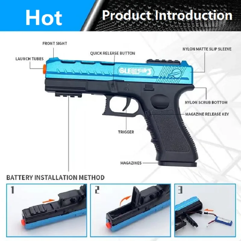 G-17 bolas de pistola pistolas de gel tiro bola de água máquina de venda automática com bala de gel acessórios tiro ao ar livre crianças brinquedos