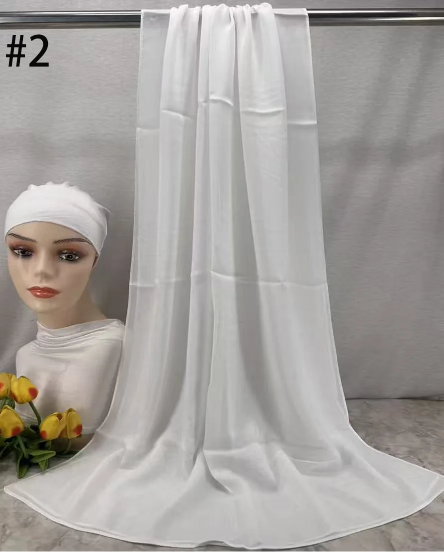 Mini Modal Hijab with Undercap Set Basic Stretchy Pullover Headscarf Thin Breathable Sunscreen Head Wrap Hijabs Scarf 165*50cm image 3