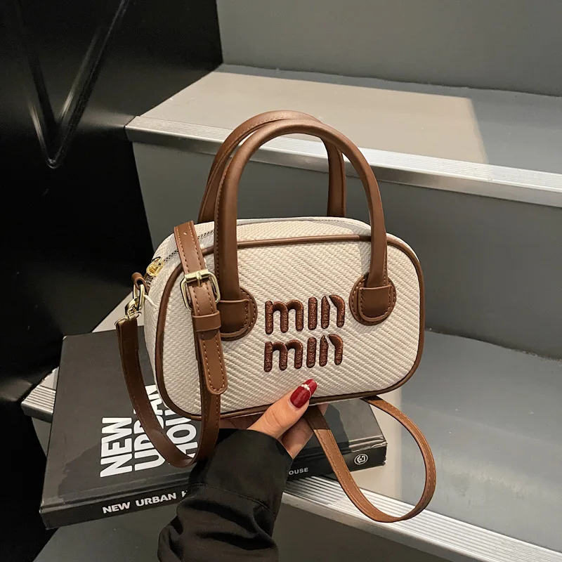 

Новая женская сумка с цветными блоками 2025 года, шикарная сумка через плечо с верхней ручкой, сумка через плечо в винтажном стиле для повседневного использования и свиданий ​