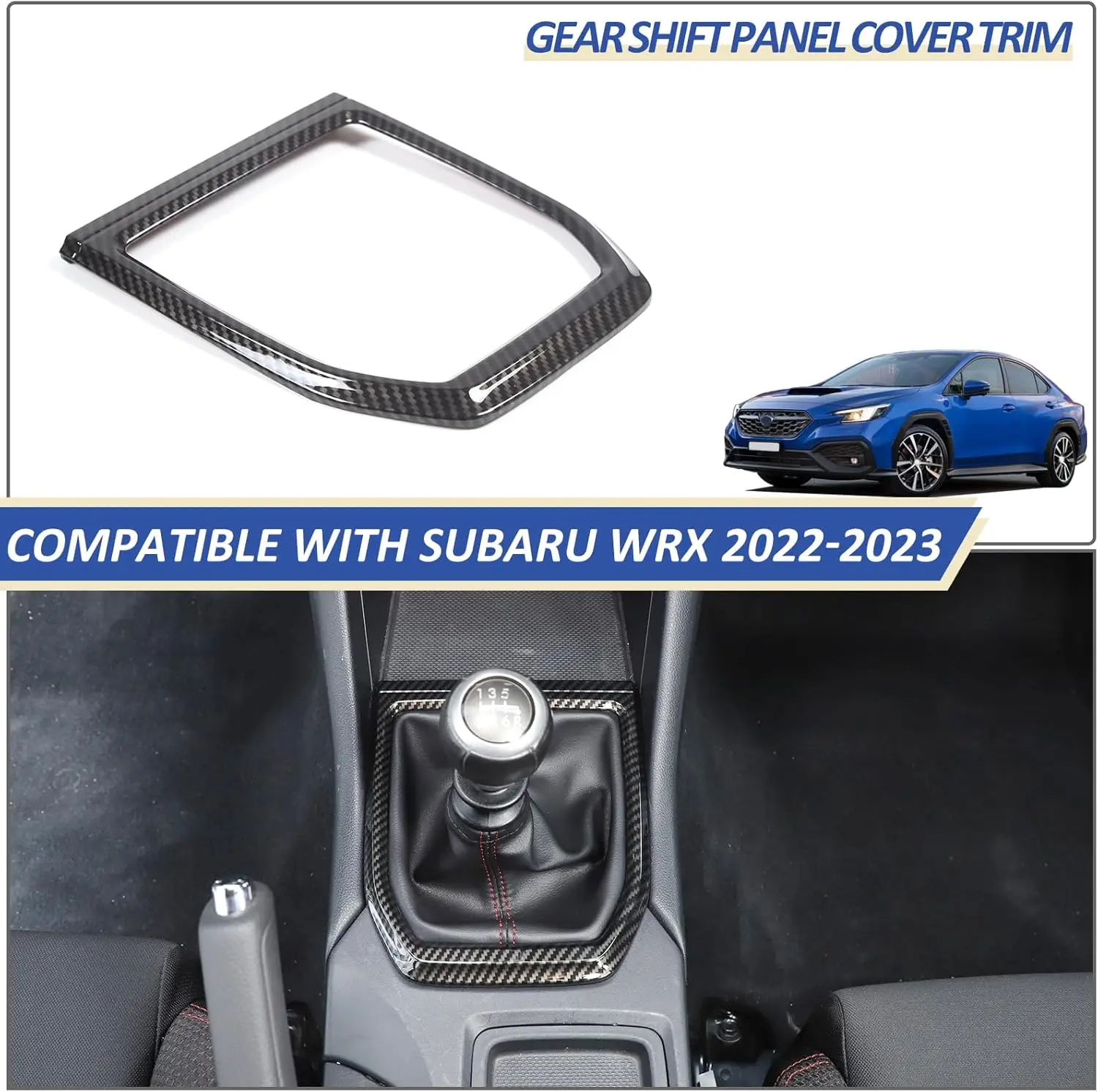 For Subaru WRX STI Levorg 2022 2023 2024 2025 2026 ABS Carbon Fiber LHD RHD Car Gear Shift Panel Cover Interior Trim Accessories