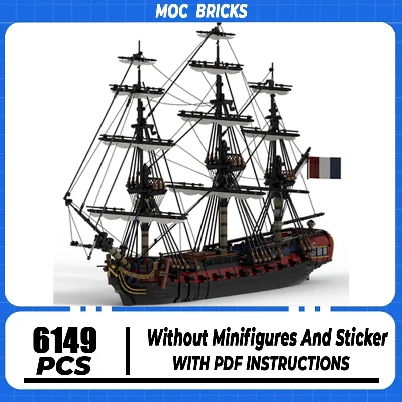 

Moc Building Bricks French Frigate Model Boat Technology Modular Assembly Blocks For Gifts Toys DIY Sets