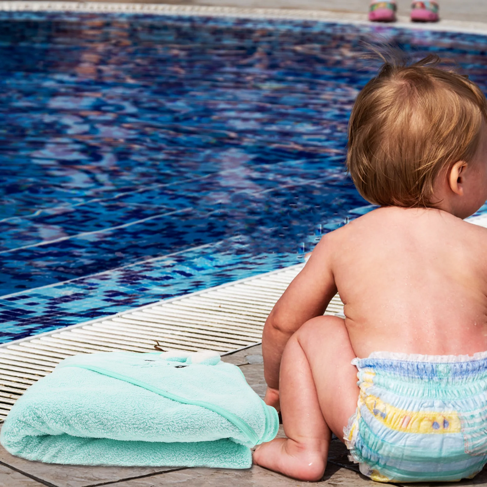 Accappatoio per bambini Asciugamano da bagno in pile di corallo animale cartone animato per bambini Avvolgente da nuoto morbido e assorbente ad asciugatura rapida per 3-12 anni