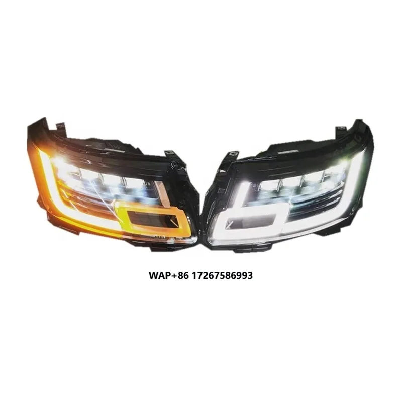 

Фара с 4 глазами для Land Rover Range Rover Vogue L405 2013-2017, передние светодиодные фары автомобиля, лампы до 2018 2019 2020 2021 2022