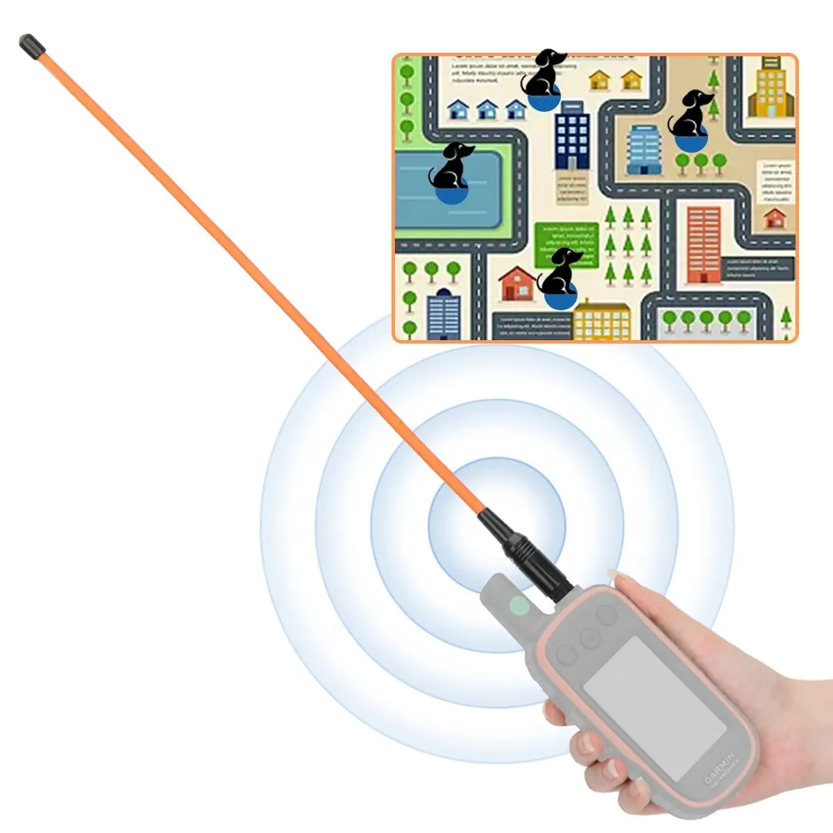 Antena GPS Garmin Alpha 38 cm - latigo SMA macho, largo alcance - imagen 4