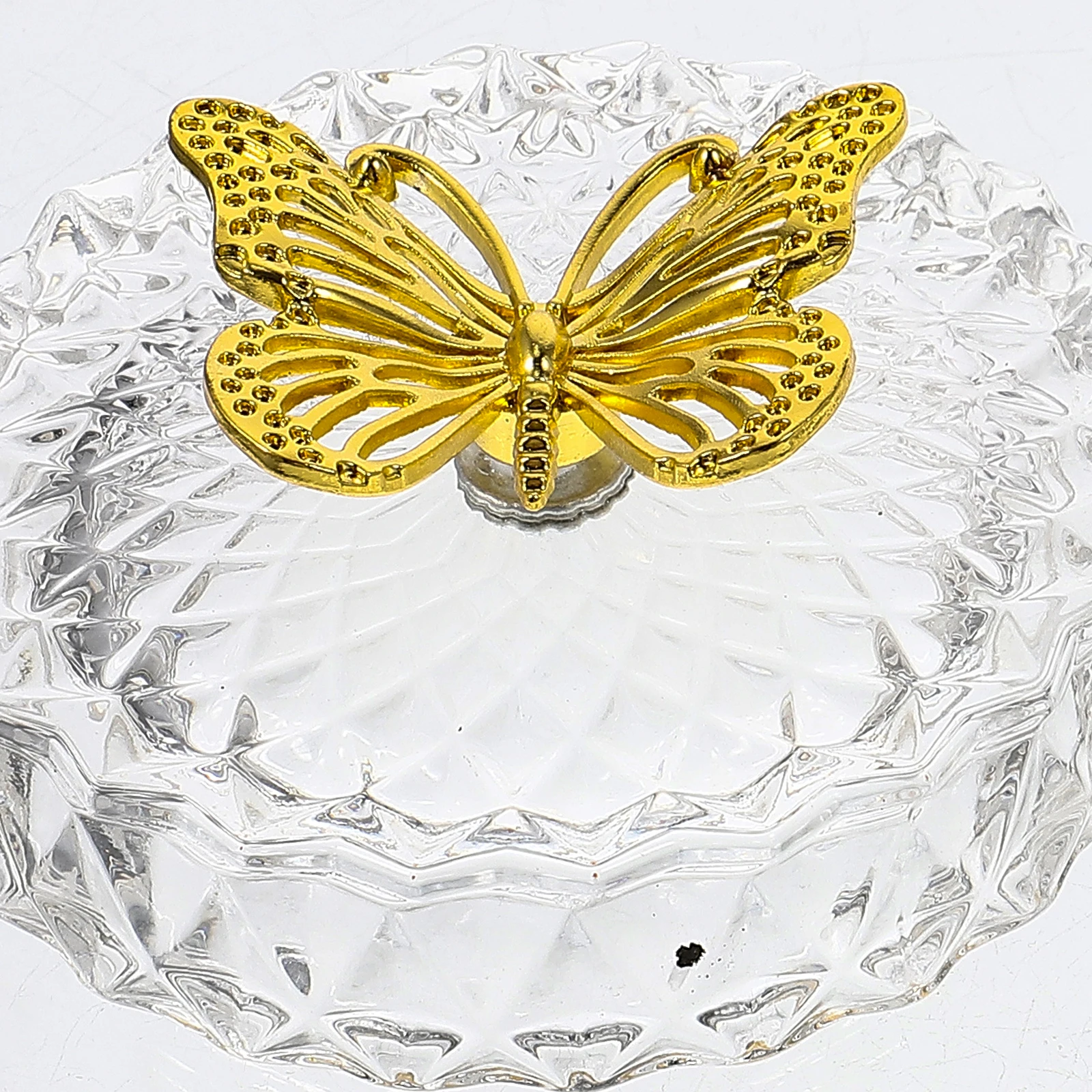 

Cabilock Relief Glass Storage Jar Large Apothecary Container with Decorative Lid for Candy Snack Jewelry Home Decoration