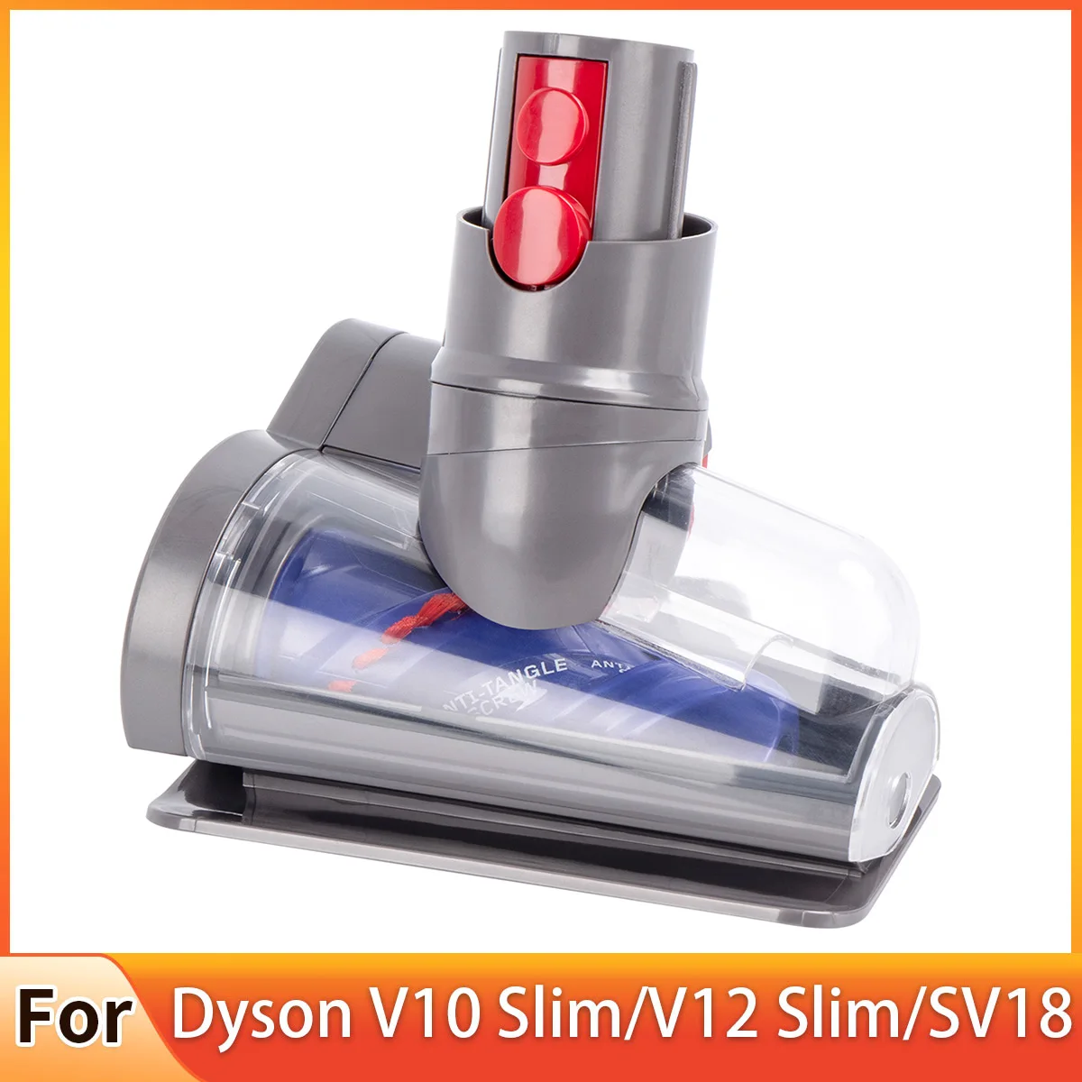 Mini Motorized Brush Head for Dyson V10 Slim/Digital Slim/V12 Slim/SV18/SV20 Vacuum Cleaner Anti-Tangle Mite Brush, Sofa Bed Car