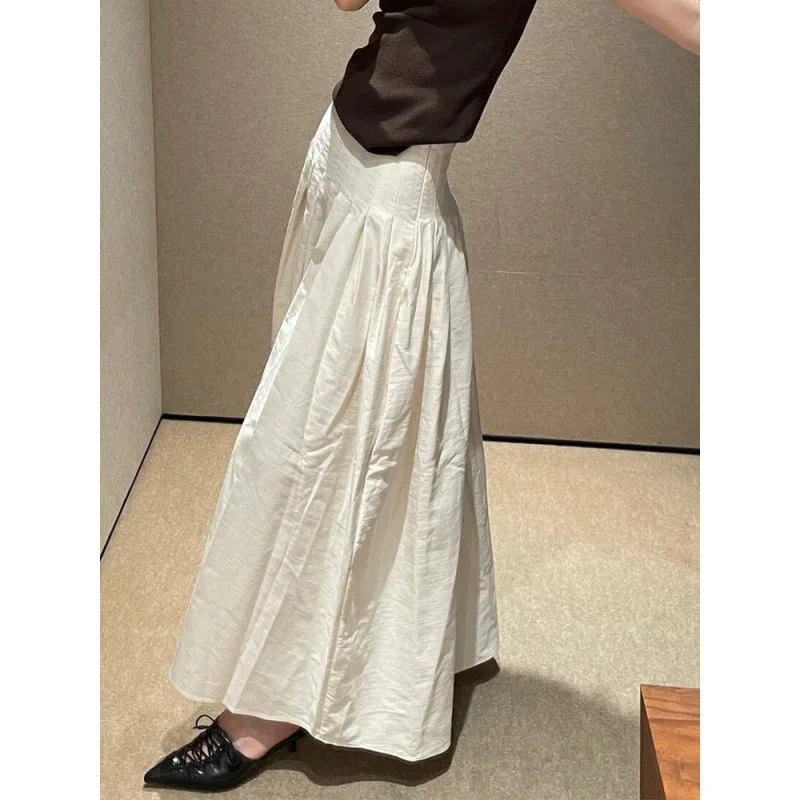 

Korean Style New Arrival Summer Women Casual Loose A-line Ruffles Design Ankle-length Skirt Good Quality High Waist Skirts Y76