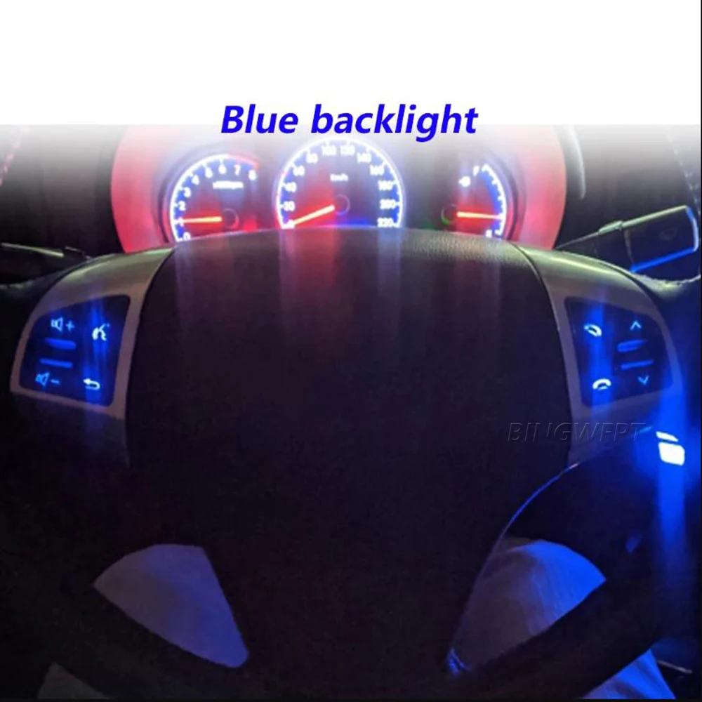 BlueBacklight Bluetooth Audio przełącznik regulacji głośności 8 klawiszy dla Hyundai Elantra HD 2008-2010 wielofunkcyjne przyciski na kierownicy