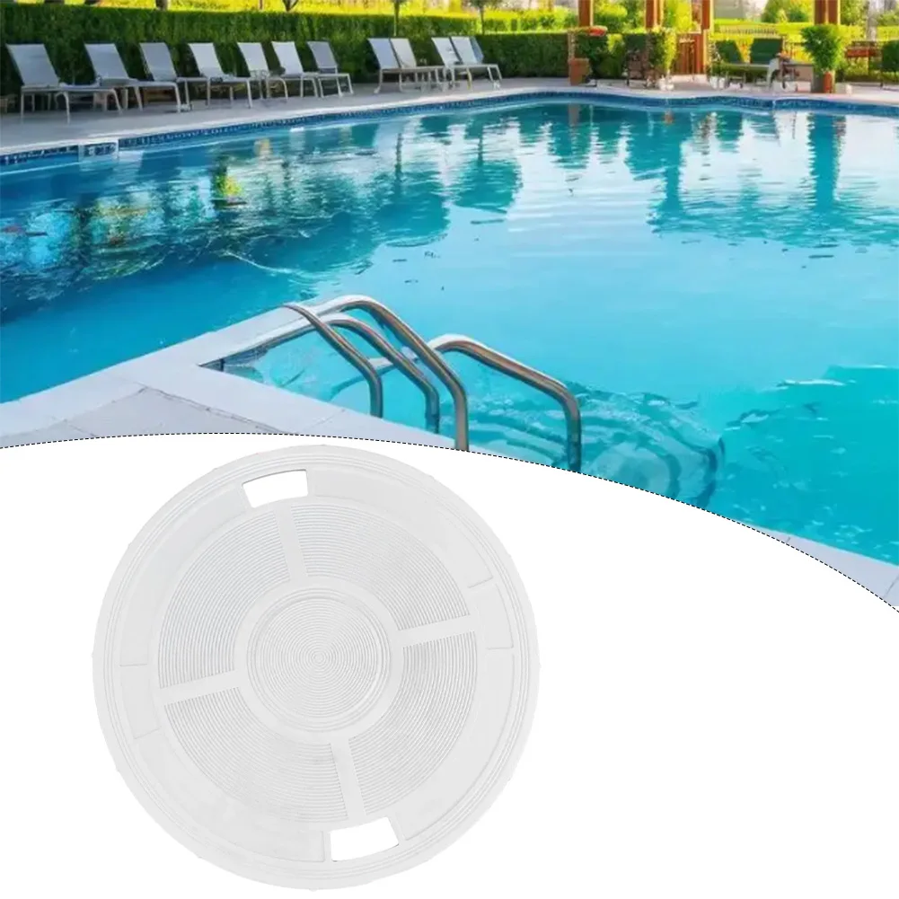 Tampa redonda branca para skimmer de piscina L4RW 9-3/16 polegadas, capa de substituição para equipamentos de spa e piscina Pentair