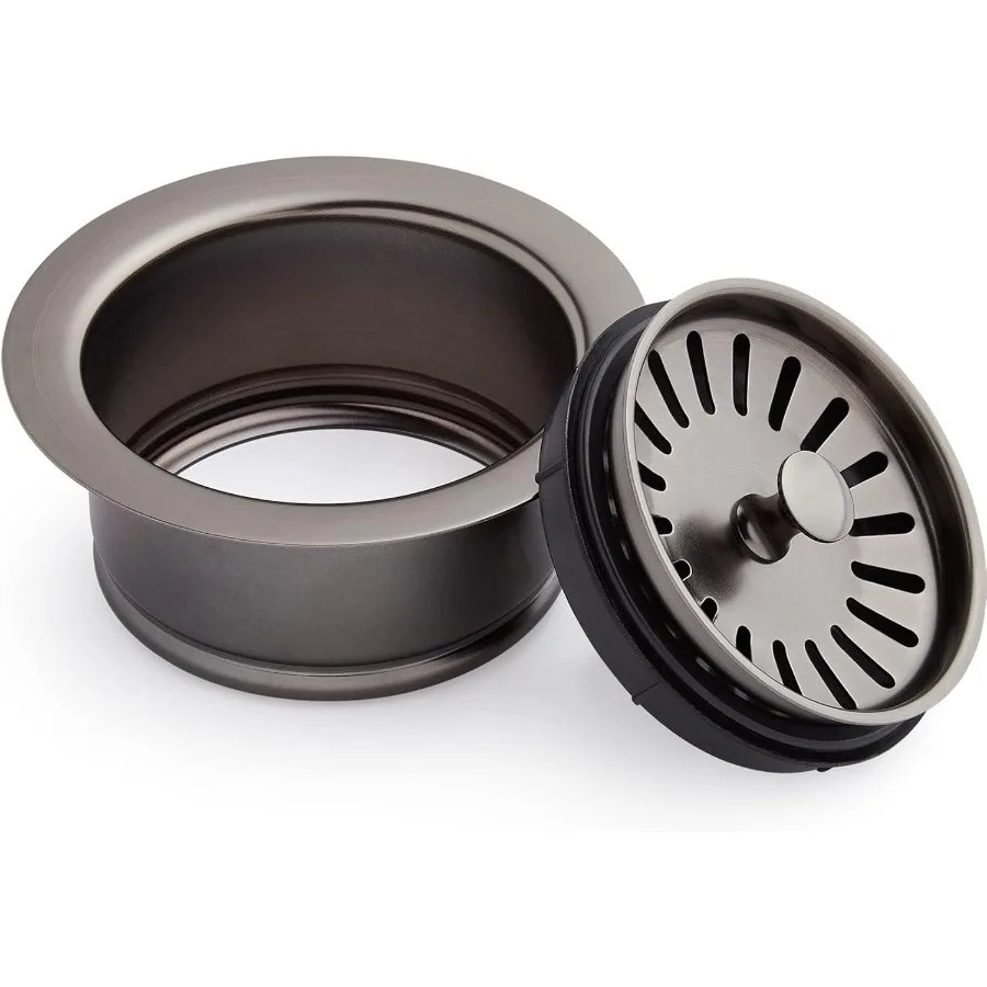 41 2 afvalverwijderingsflens met stop voor spoelbakken tot 5 8 dik satijnkoper Ideaal voor aanrechtinstallaties met Dura