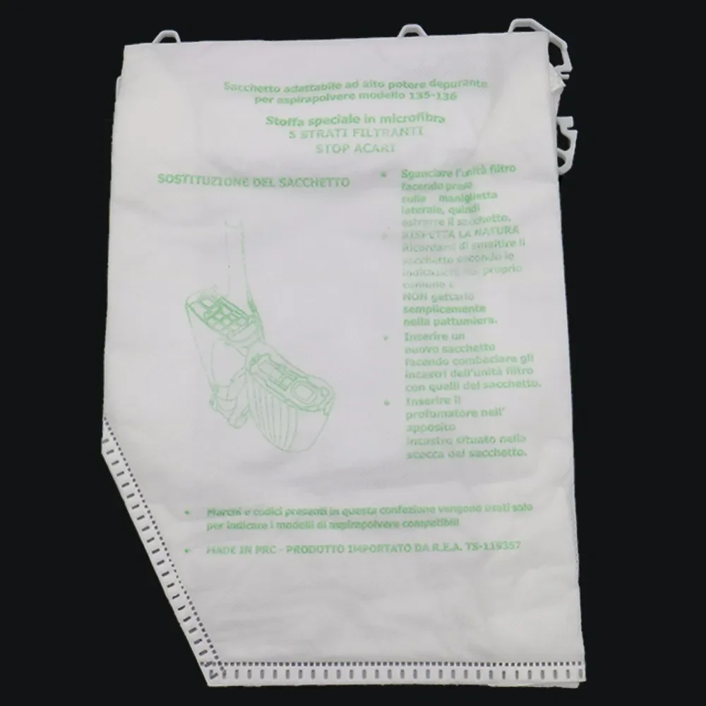 6 Pieces Bags For Vorwerk Vacuum Cleaner + 2 Hygienic Microfilters+ Profumin, Accessories Kit For Vorwerk Kobold VK135 VK136