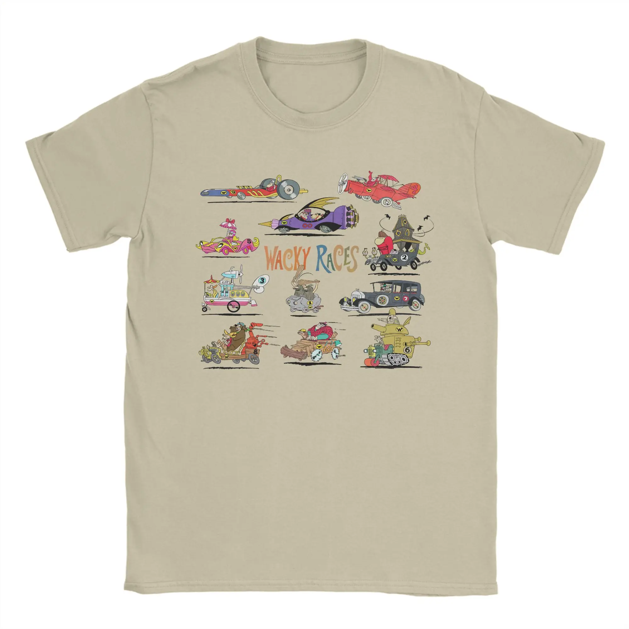 Fashion 60s Wacky Races T-Shirt Men O Neck 100% Cotton T Shirt  Short Sleeve Tees Birthday Gift Clothes